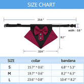 KUTKUT Formal Dog Tuxedo Bandana | Dog Wedding Bandana, Adjustable Dog Bowtie Collar Bandana, Adjustable Neckerchief for Small Dogs & Cats. - kutkutstyle